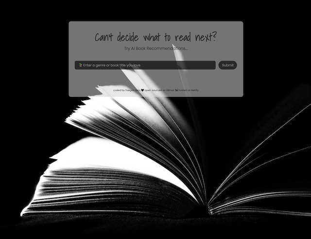 book rec generator